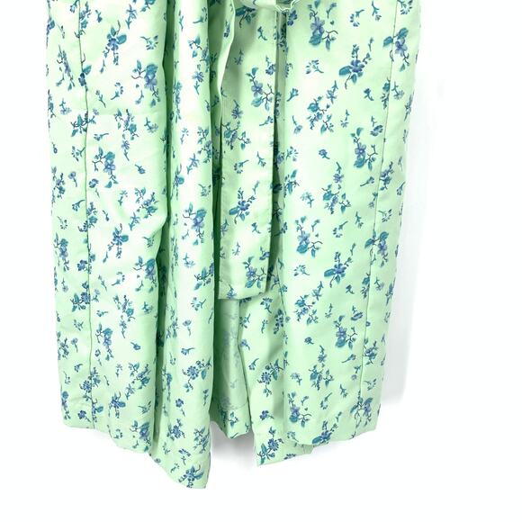 Travel Smith Robe Womens Size Medium Regular Green Blue Floral Print - Picture 4 of 6